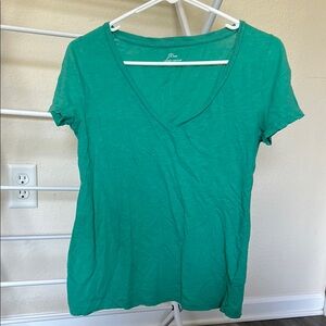 Women's Green V-Neck Top